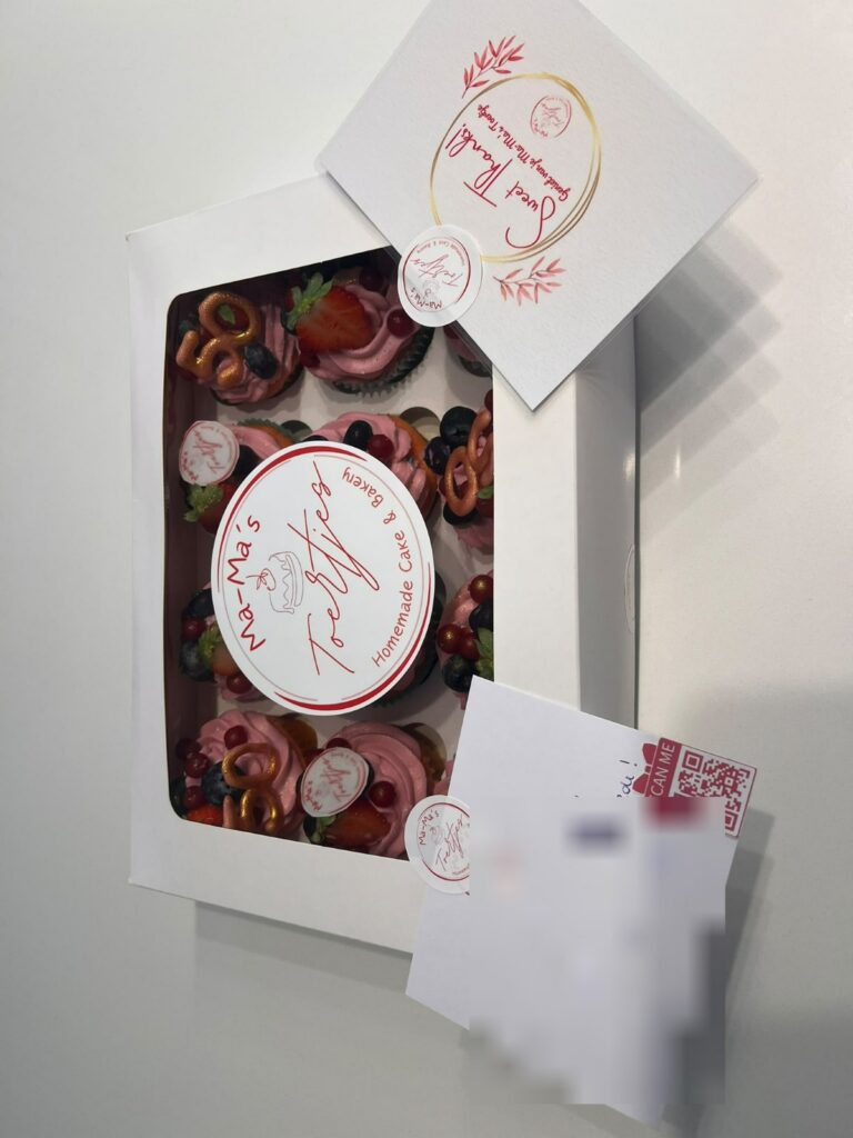 Cupcakes in doos van Ma-Ma's Toertjes